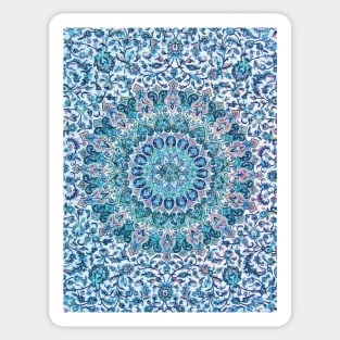 Flower Mandala, Persian Rug Design Sticker